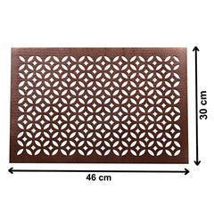 Kuber Industries Embossed Design PVC 6 Pieces Dining Table Placemat Set (Brown) - CTKTC045891