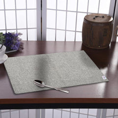 Heart Home Jute Table Placemat for Home, Hotels, Set of 6 (Grey)