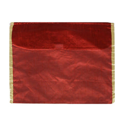 Heart Home Saree Cover | Clothes Storage Bag | Single Packing Saree with Velcro | Wardrobe Organizer | Cloth Stoarge Organizer | Check Jama Brooch-Design | Pack of 6 | Maroon