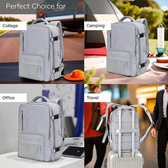 Kuber Industries Pack of 3 Waterproof Laptop Bag | 35L Stylish Office/College Bag for Men & Women |Unisex Travel Friendly Professional Backpack -Grey