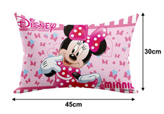 Heart Home Disney Printed Toddler Kids Pillow Silky Soft Microfiber Polyester, Perfect for Travel,Toddler Cot,12"x18" (Pink)-Pack of 2-KUBMART15824