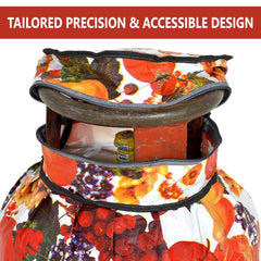Heart Home Cylinder Cover | PVC LPG Cylinder Cover | Washable & Dustproof | Fruit Print Cylinder Tank Cover | Kitchen Cylinder Cover | LPG Gas Tank Cover | Pack of 2 | Multicolor