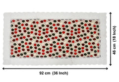 Heart Home Circle Design PVC Table Runner for Farmhouse Dinner, Holiday Parties, Wedding, Events, Décor, 18"x36" (Maroon)-HS_38_HEARTH21327, Standard