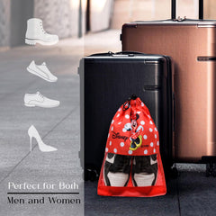 Heart Home Shoe Cover | Travel Shoe Storage Bags | Polyester Storage Bag | Drawstring Shoe Cover | Shoe Organizer with Clear window | Pack of 18 | Multi