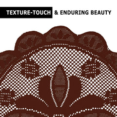 Heart Home Placemat | Dining Table Placemat | Center Table Mats | Round Plain Net Placemat Set | Side Table Placemats for Hotel-Home Décor | 20 Inch | Pack of 2 | Maroon