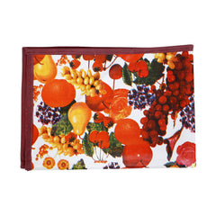 Kuber Industries Fruits Design PVC Reversible Food Mat Mattress Protector Bed Server (Maroon & White) CTKTC33209