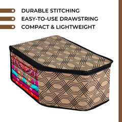 Heart Home Blouse Cover | Clothes Storage Bag | Zipper Wardrobe Organizers | Non-Woven Clothes Organiser | Side Transparent Blouse Organizer | Honeycomb-Design | Pack of 12 | Coffee