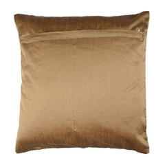 Kuber Industries Cushion Cover | Pillow Covers for Sofa | Throw Cushion Cover | Polyester Cushion Covers | Banarasi Gola Cushion Covers | Set of 5 | 16 Inch | Golden