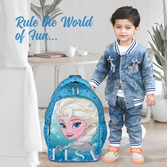 Heart Home Disney Elsa Backpack | School Backpack for Kids | College Backpack | School Bag for Boys & Girls | 3 Compartments School Backpack | Spacious & Multiple Pockets | Green