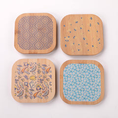 Homestic Borosilicate Food Container - Square (Dandy Daisies) | SAN008-DDS | Pack Of 3