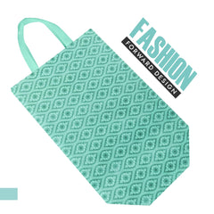 Heart Home Shopping Handbag | Grocery Handbag | Shopping Bag | Grocery Shopping Bag | Reusable Shopping Bags | Vegetable Bag | Eye-Print Carry Bag | Pack of 6 | Green