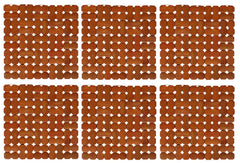 Kuber Industries 6 Pieces Bamboo Tea Coaster Set (Wooden)-CTKTC014514