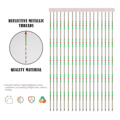 Kuber Industries String Curtain | Fancy Sparkling Door Curtains for Home Décor | Pooja Room String Curtains | String Beads Sheer Curtains | Angura Curtains | 4x7 Feet | Multicolor
