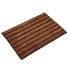 Heart Home Soft Cotton Blend Anti Slip 2 Pieces Door Mat 16"x24"(Brown & Maroon) CTHH05204