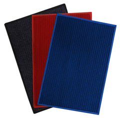 Kuber Industries Modern Anti Slip Door Mat (Blue and Maroon and Grey, Microfibre, Standard, Pack of 1)