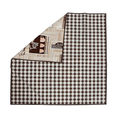 Heart Home PVC Floral Print Both Sided Bed Server Food Mat, Bedsheet Protector for Home 36"x36" (Brown) 54HH4335.