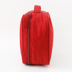 Homestic Travel Organizer For Electronic Accessories|Multipurpose Pouch|Adapter, Cable, Gadget Organizer|Two Comparment With Zipper|Great For Traveling (Red)