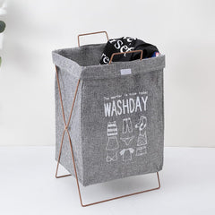 Kuber Industries Laundry Basket For Clothes|Foldable Laundry Hamper|Basket For Toys, Dirty clothes, Storage "40 LTR"-Pack of 3 (Grey)