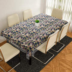 Kuber Industries Dining Table Cover | PVC Table Cloth Cover | 6-Seater Table Cloth | Table Protector Cover | Table Cover for Dining Table | Multi Dot Table Cover | 60x90 Inch | DTC | Blue