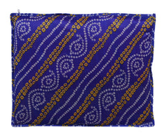 Heart Home Bandhani Print PVC Foldable Single Saree Cover|Clothes Storage For Saree, Lehenga, Suit With Transparent Pack of 6 (Blue)