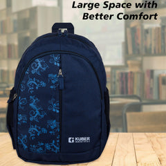 Heart Home Backpack | School Backpack for Kids | Collage Backpack | School Bag for Boys & Girls | 3 Compartments Mini Backpack | Half Print School Bag | Navy Blue