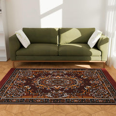 Kuber Industries Carpet | Velvet Floor Mat | Carpet for Hall | Carpet for Living Room | Carpet for Bedroom | Area Rug | Solid Prayer Mat |Heavy V.V Carpet | 3x5 Feet | Maroon