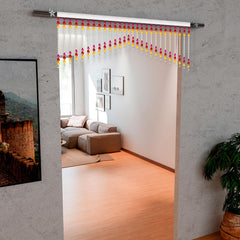 Heart Home Toran | Beads Bandarwal Toran | Bandarwal for Home Décor | Diwali Door Toran | Wall Hanging Bandarwal for Pooja Room | Multi Chips Toran | White