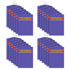 Heart Home Hanging Saree Cover | Non-Woven Plain Hanging Saree Bag | Clothes Saree Stoarge Organizer | Small Transparent View Hanging Saree Cover | Pack of 24 | Purple