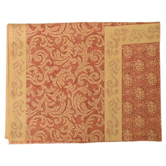 Kuber Industries Floral Printed Cotton 4 Seater Center Table Cover,40"x60" (Autunm Orange)-44KM051