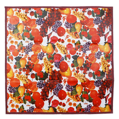 Kuber Industries Fruits Design PVC Reversible Food Mat Mattress Protector Bed Server (Maroon & White) CTKTC33209