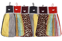 Kuber Industries Printed Design 6 Piece 144 GSM Cotton Washbasin Napkin Towel Set - Multicolour