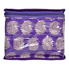 Kuber Industries Laminated Satin Locker Jewellery Kit Organiser (Purple)-CTKTC025671