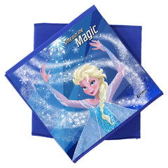 Heart Home Disney Frozen Print Foldable Storage Box|Clothes Organizer|Collapsible Storage Basket With Handle For Toys,Books,30 Ltr.Pack of 2 (Blue)
