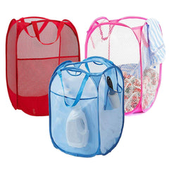 Kuber Industries Nylon 3 Piece Mesh Laundry Basket,20Ltr (Multi)-CTKTC21520, Standard