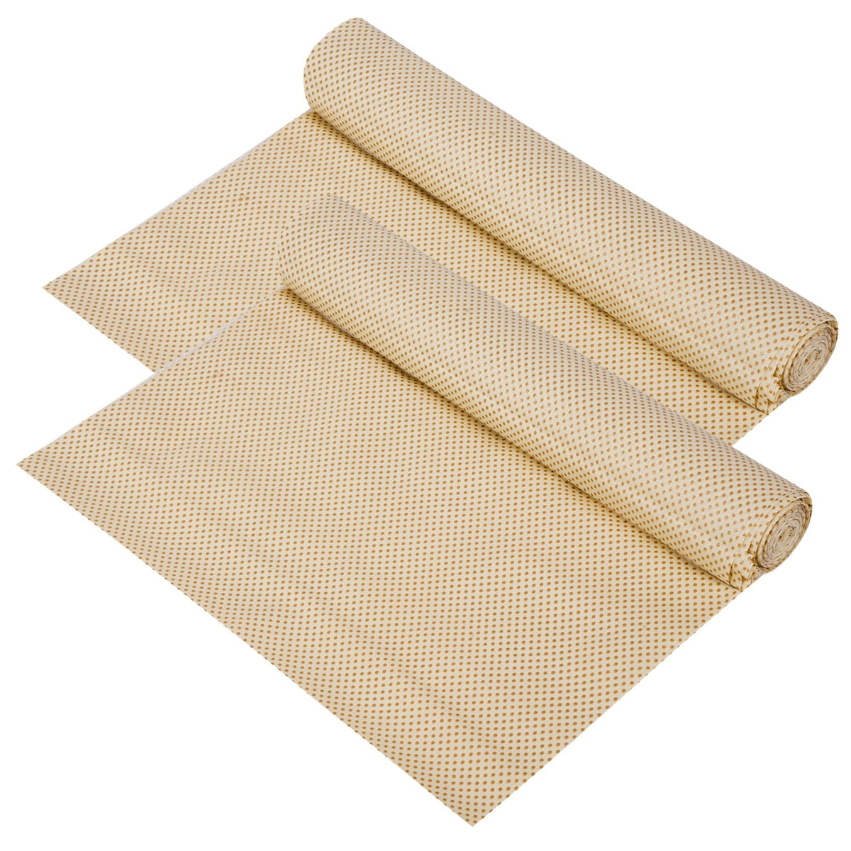 Heart Home Shelf Liner | Kitchen Cabinet Shelf Protector | Kitchen Liners for Cabinets and Drawers | Drawer Liner Mat | Dot Shelf Liner Cabinet Mat | 5 MTR | Pack of 2 | Golden