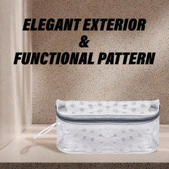 Heart Home Jewellery Kit|Cosmetic Storage Box|Jewellery Box for Women|Travel Pouch|Transparent Makeup kit|3 Different Pouch|Dot-Dori Vanity Pouch|Silver