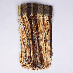 Kuber Industries String Curtain | Fancy Sparkling Door Curtains for Home Décor | Pooja Room String Curtains | String Beads Sheer Curtains | Silver Lace Curtains | 4x7 Feet | Gold