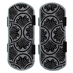 Heart Home Velvet 2 Pcs Fridge Handle Cover (Grey)- CTHH489, Standard