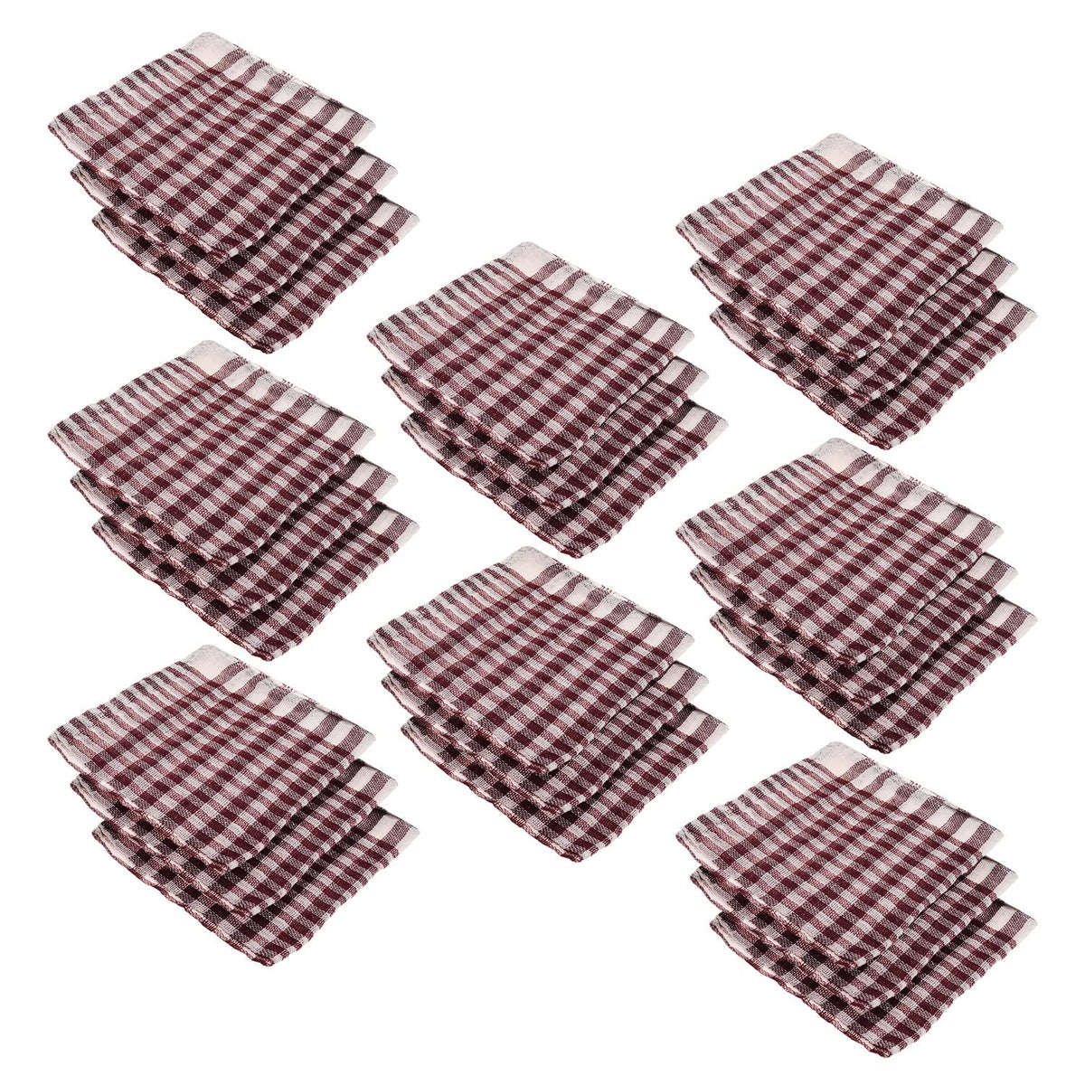 Kuber Industries Duster | Wet Dry Cleaning Napkin | Cotton Kitchen Duster | 300 GSM Kitchen Cleaning Clothes | Pocha for Kitchen | Car | Desk | Fan | Set of 24 | 101 | Maroon