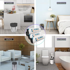 Kuber Industries (Large) Eco - Friendly Dustbin Bags - (15 Pcs) Leakproof | Odour Free | Strong Garbage Bags - For Trash And Waste - Dustbin Covers For Kitchen And Home | 30 x 24 Inches (Black)