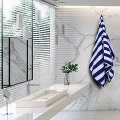 Heart Home Cotton Super Absorbent Bath Towel|Quick Dry Towel for Bath,Beach,Pool,Travel,Spa and Yoga,36 x 72 Inches, (Extra,Blue)