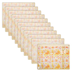 Heart Home Saree Cover | Clothes Storage Bag | Single Packing Saree with Zip Closure | Wardrobe Organizer | Cloth Stoarge Organizer | Bow Flower-Design | Pack of 12 | Ivory