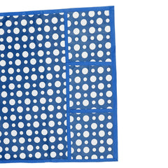 Kuber Industries Polka Dots Design 3 Pieces PVC Fridge Mats,2 Piece Handle Cover and 1 Piece Fridge Top Cover (Blue) CTKTC34065