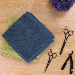 Kuber Industries 525 GSM Cotton Face Towels |Super Soft, Quick Absorbent & Anti-Bacterial|Gym & Workout Towels|Pack of 2 (Blue & Green)