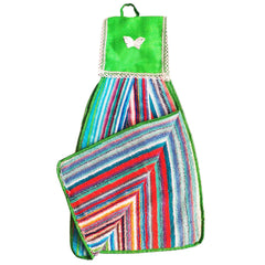Kuber Industries Hanging Cotton 4 Pieces Cotton Washbasin Napkin/Hand Towel for Kitchen and Bathroom (Multi) - CTKTC45596