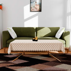 Heart Home Table Cover | Polyvinyl Dining Table Cloth Cover | Center Table Cover | Table Cover for Kitchen Table | Flower Maiva Table Cover for Hall Décor | 36x54 Inch | Brown