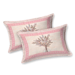 Heart Home Double Bedsheet with 2 Pillow Covers | 160 TC Premium Cotton Bedsheet for Double Bed | Bedsheet for Living Room-Home & Hotels | Photo Frame Tree | 100x108 Inch | Pink