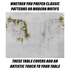Heart Home Center Table Cover | PVC Table Cloth Cover | 4 Seater Table Cloth | Flower Almond Table Cover | Table Protector | Table Cover for Center Table | 40x60 Inch | Green