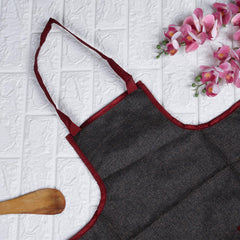 Heart Home Apron | Jute 2 Front Pocket Kitchen Apron | Apron for Restaurent | Apron for Housewife | Chef Apron for Kitchen | Water Resistance Apron | Pack of 3 | Dark Brown