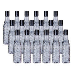 Kuber Industries BPA-Free Plastic Water Bottle|Leak Proof, Firm Grip, 100% Food Grade Plastic Bottles|For Home, Office, & Gym|Unbreakable, Freezer Proof, Fridge Water Bottle|Set Of 6|Black (Pack Of 3)